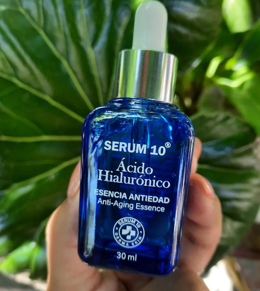 Sérum 10 Plus Ácido Hialurónico: Frescura, firmeza y juventud para tu piel en solo minutos.